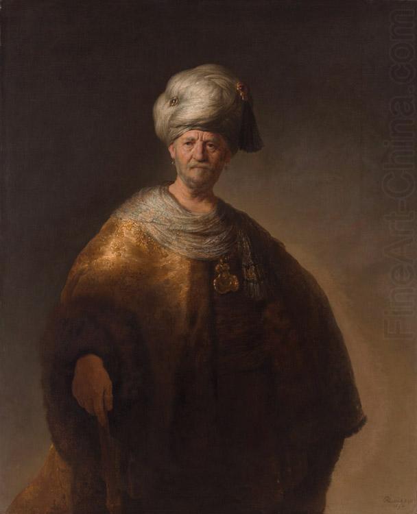 REMBRANDT Harmenszoon van Rijn A Man in oriental dress known as china oil painting image